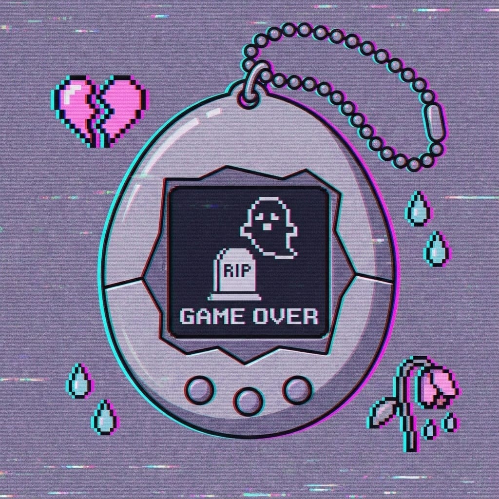 illustration RIP tamagotchi