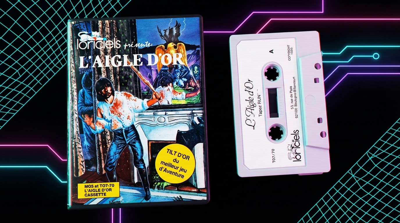 image d'une cassette du jeu d'aventure L'Aigle d'Or